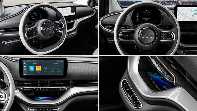 Elektrikli Fiat 500 motoruyla olduğu kadar teknolojisiyle de yeni