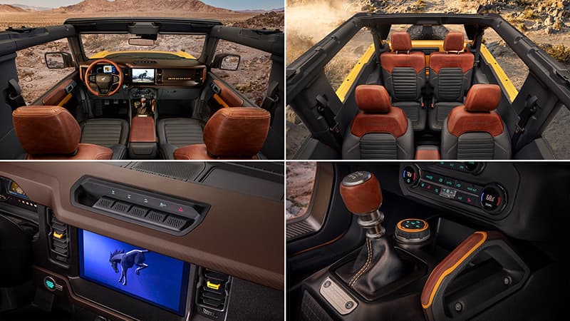 Ford Bronco'nun kabini de dışı kadar enerjik