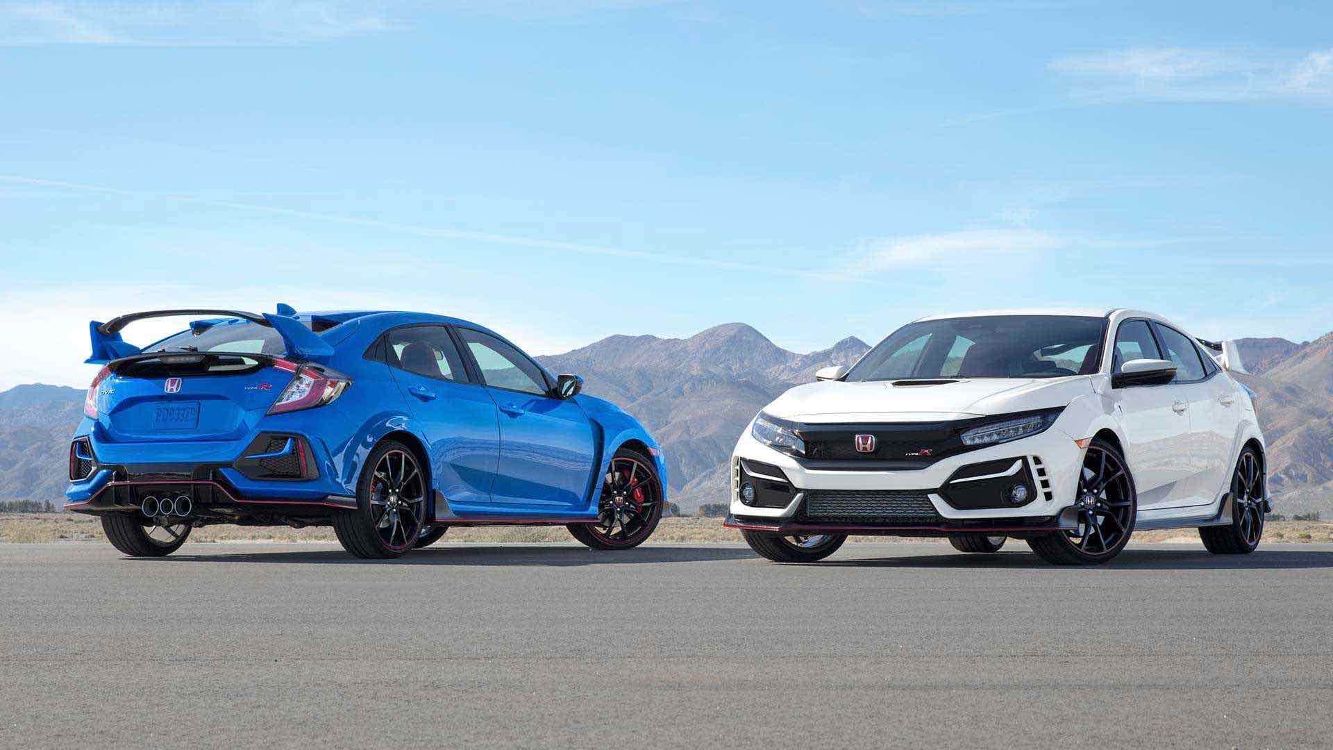 Honda Civic Type R mavi beyaz