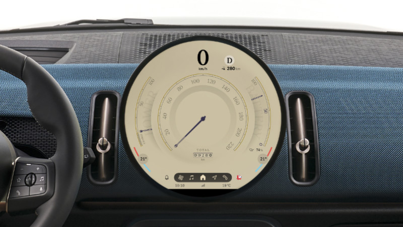 Mini Countryman ve yuvarlak Oled bilgi ekranı_arabazzi.com