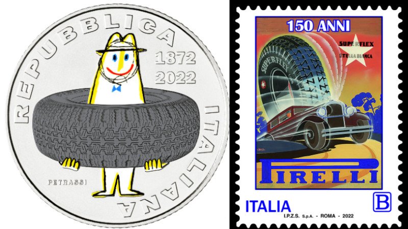 Pirelli 150. yıl onuruna hatıra parası ve anma pulu_arabazzi.com