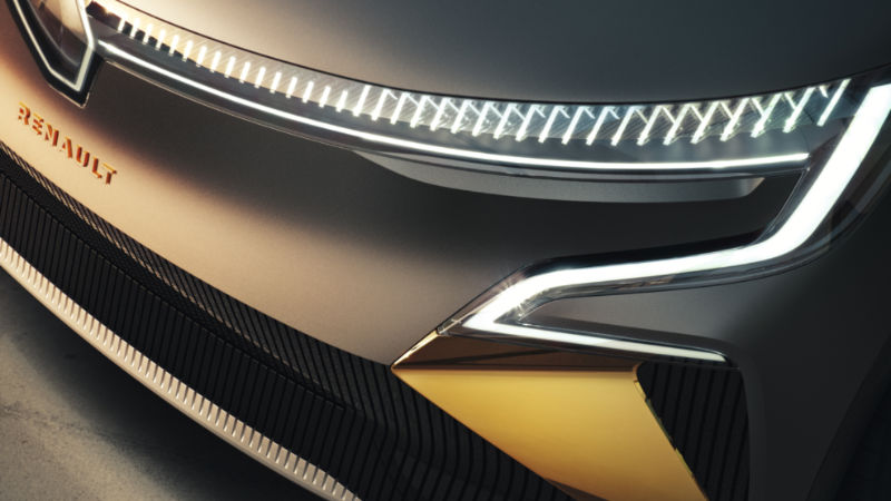 Renault Megane eVision konsepti Renault Morphoz'dan hatırladığımız ışık oyunları yapıyor_arabazzi.com