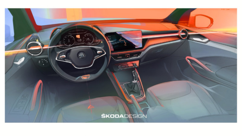 Yeni Skoda Fabia'nın iç tasarımı