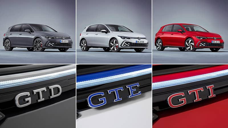 VW Golf GTI, GTE ve GTD